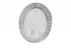Oval white opal 350